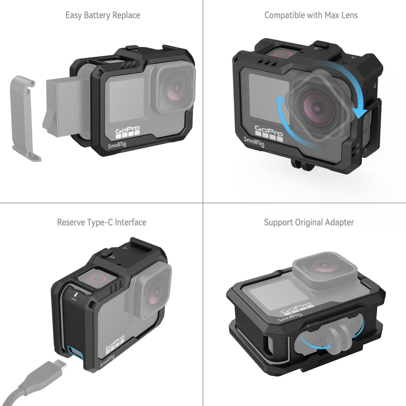 Cage Kit for GoPro Hero 13/12/ 11 / 10 / 9 Black 3083C