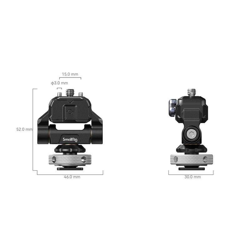 Drop-in HawkLock mini Quick Release Monitor Mount with Cold Shoe 3514C