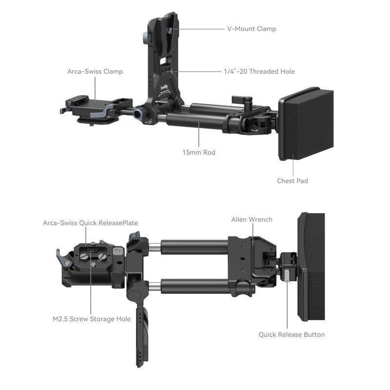 SmallRig V-Mount Battery Mount Plate Kit (Advanced) 4063B