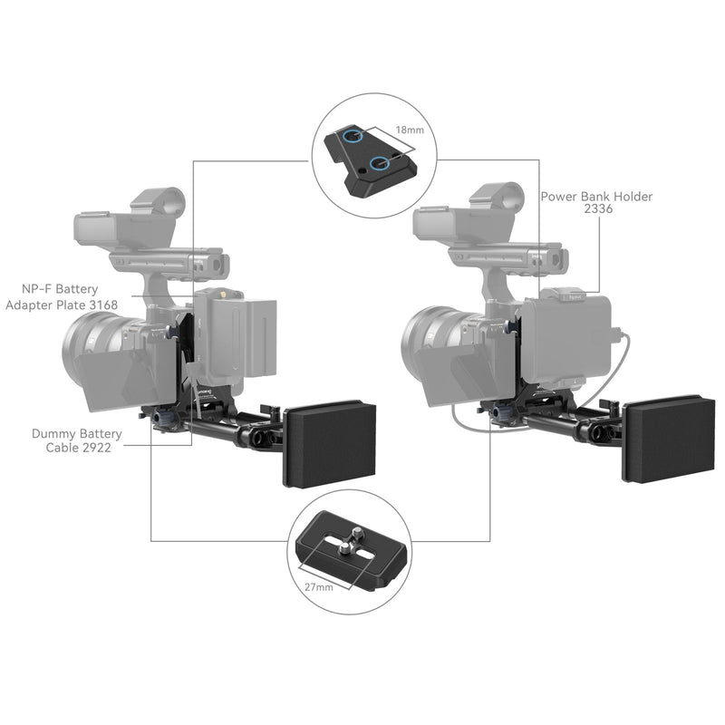 SmallRig V-Mount Battery Mount Plate Kit (Advanced) 4063B