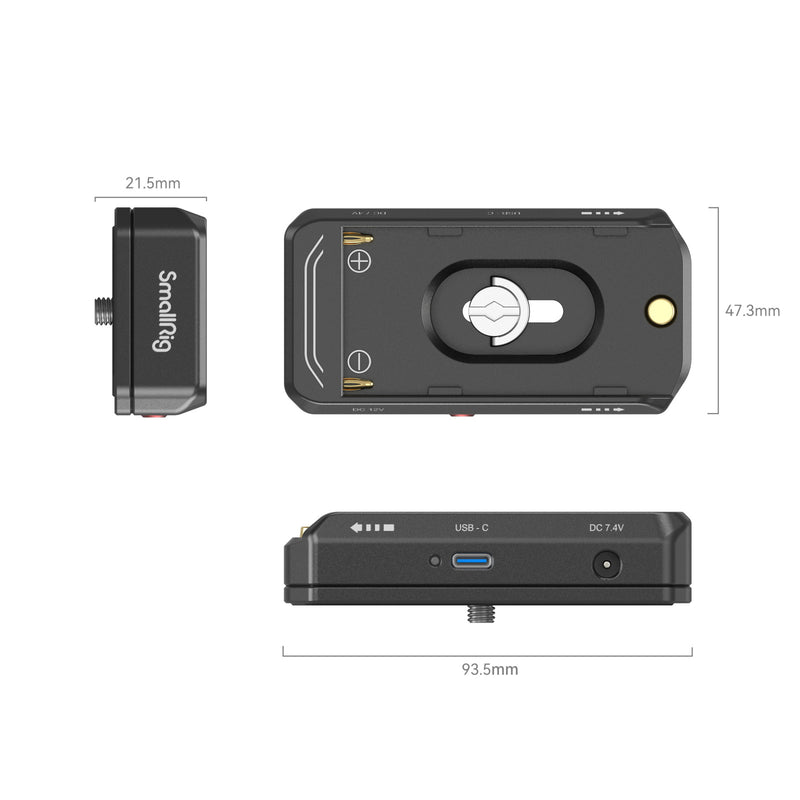 SmallEig NP-F Battery Adapter Mount Plate Kit with NP-FZ100 Dummy Battery Power Cable (Advanced Edition) 4341