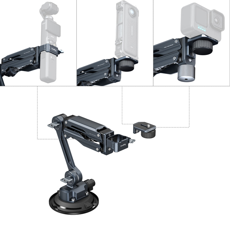 SmallRig mini Shock Absorber Arm for DJI Osmo Pocket 3 / GoPro HERO13 / Insta360 X4 5123