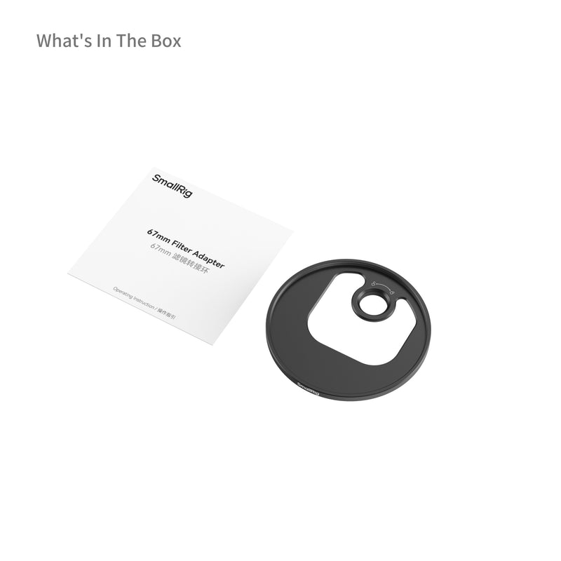 SmallRig Threaded 67mm T-Mount Filter Adapter 5172
