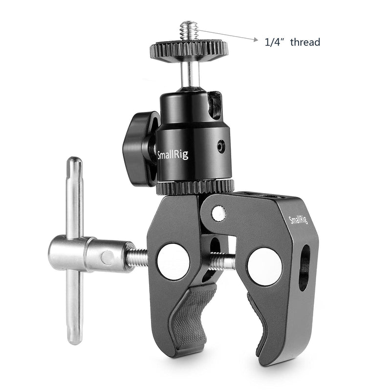 SmallRig Clamp Mount with 1/4" Screw Ball Head Mount 1124