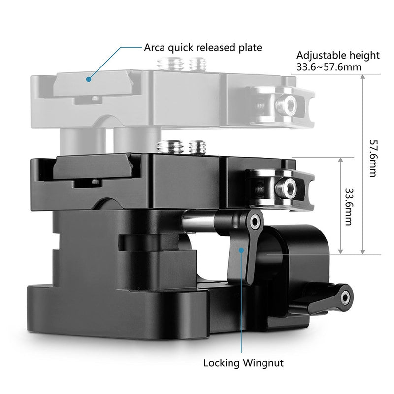 SmallRig Universal 15mm Rail Support System Baseplate 2092