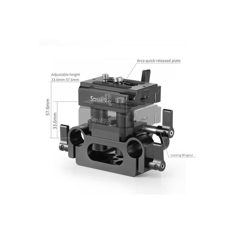 SmallRig Universal 15mm Rail Support System Baseplate DBC2272B