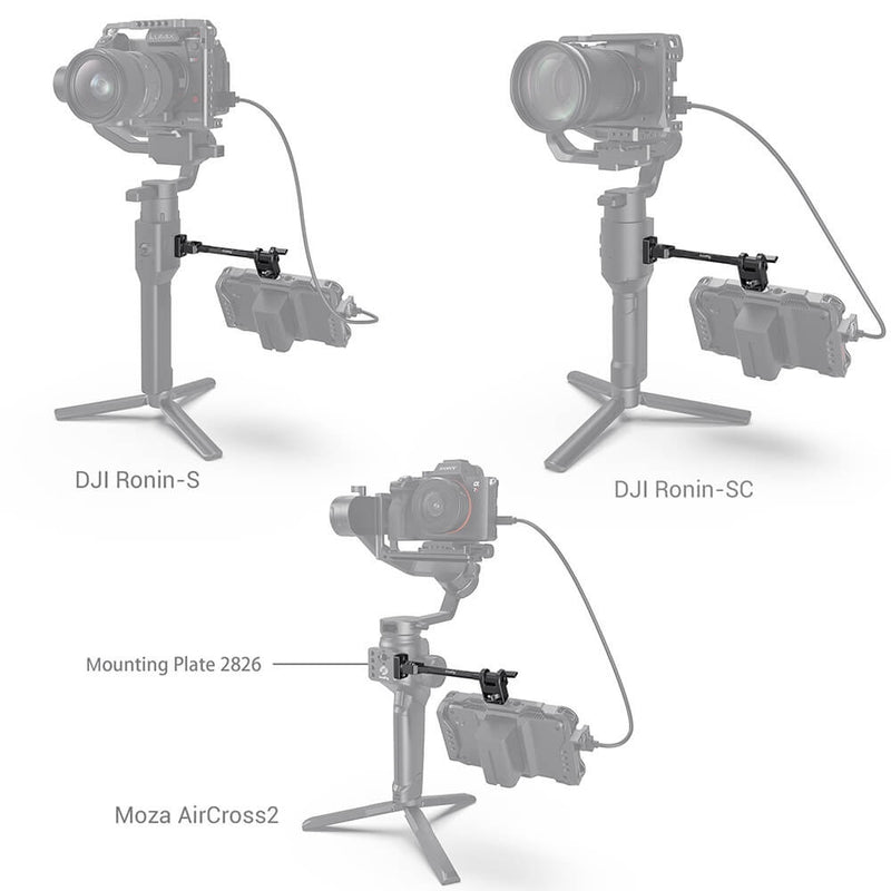 SmallRig Adjustable Monitor Mount for Selected DJI & Zhiyun & Moza Handheld Gimbal Stabilizers 2889