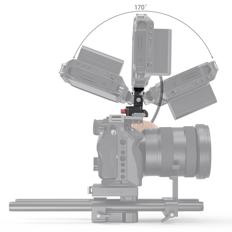 SmallRig Swivel and Tilt Adjustable Monitor Mount with NATO Clamp Mount 2906B