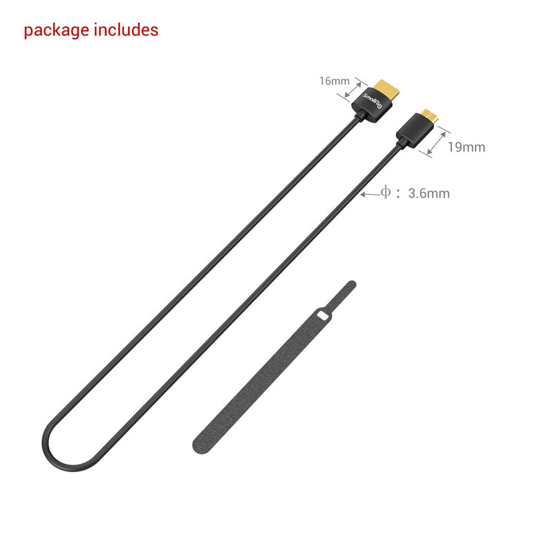 SmallRig Ultra Slim 4K HDMI Cable (C to A) 55cm 3041