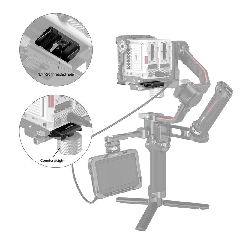 SmallRig Quick Release Plate for DJI RS 2 / RSC 2 / Ronin-S Gimbal 3158B