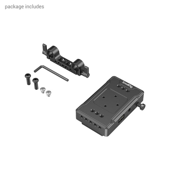 SmallRig V Mount Battery Adapter Plate (Basic Version) with Dual Rod Clamp 3498